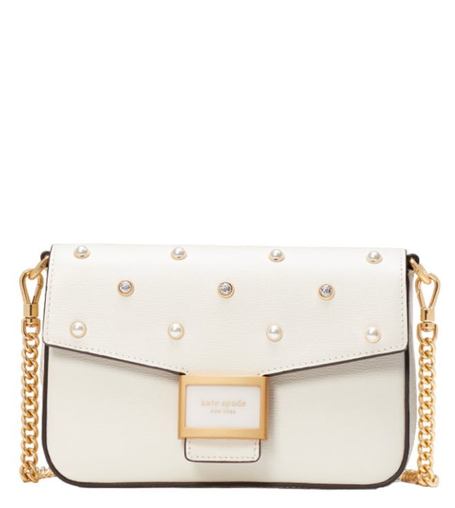 Buy Kate Spade Ivory Katy Pearl And Pave Flap Cross Body Bag for Women  Online @ Tata CLiQ Luxury