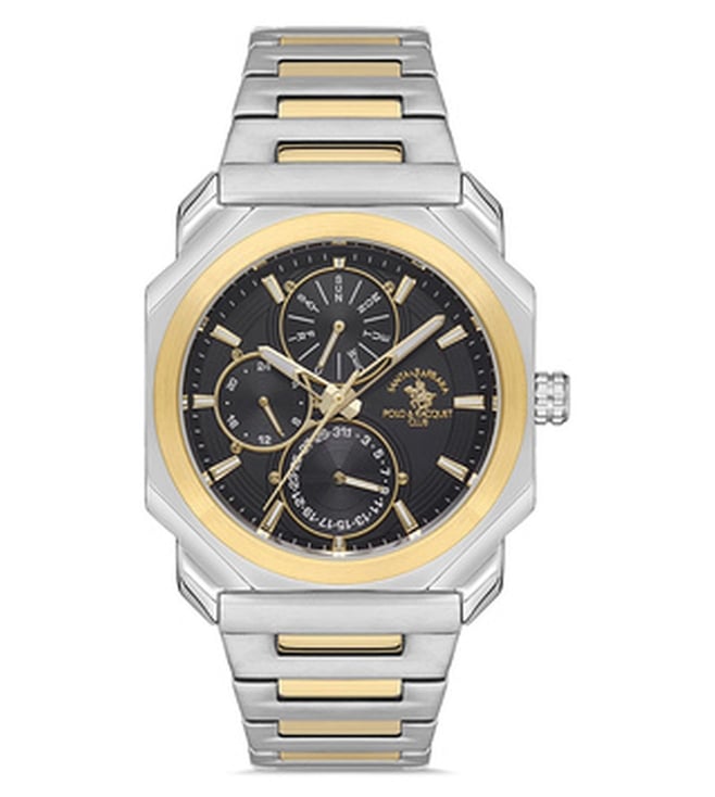Santa barbara polo & racquet club Silver Dial Men's Watch SB.1.10480-2 :  Amazon.in: Fashion