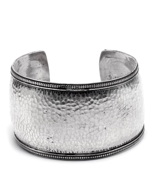 Vintage Taxco Sterling Silver Footprints Cuff Bracelet indiantvnewsin