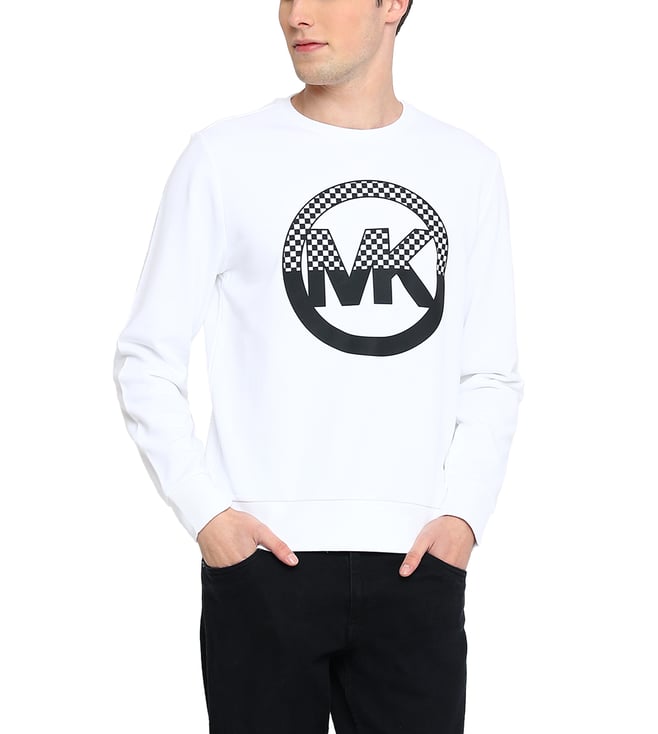 Buy MICHAEL Michael Kors White Logo Regular Fit Sweatshirt for Men Online @  Tata CLiQ Luxury