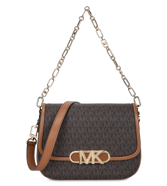 Buy MICHAEL Michael Kors Brown & Acorn Logo Cross Body Bag for Women Online  @ Tata CLiQ Luxury