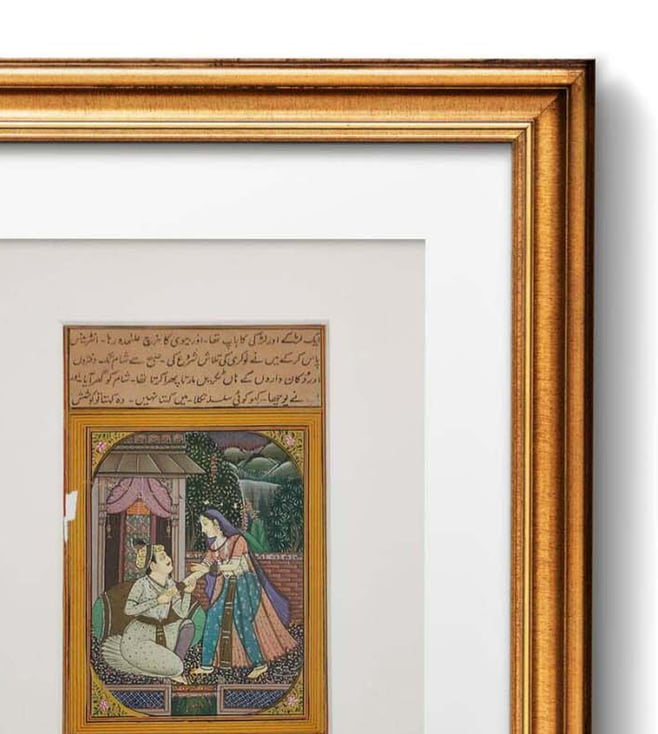 Buy Shree Sharda Arts Multicolor Mughal Emperor Jahangir Wall Painting 