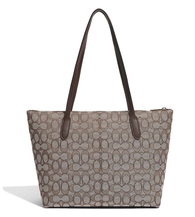 Buy Coach Light Khaki & Chalk Medium Tote for Women Online Tata CLiQ Luxury