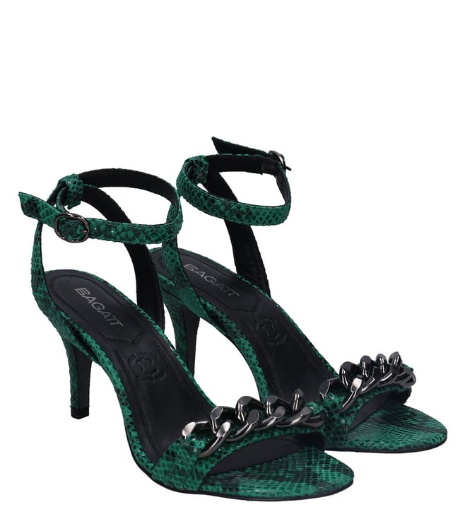 Emerald green strappy discount heels