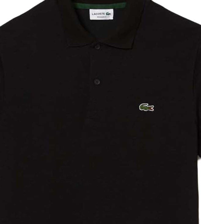 Buy Lacoste Black Regular Fit Polo TShirt for Men Online Tata CLiQ Luxury
