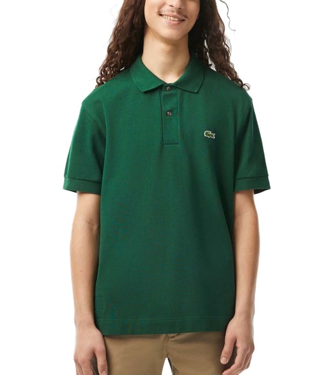 Buy Lacoste Green Classic Fit Polo T-Shirt for Men Online @ Tata CLiQ Luxury