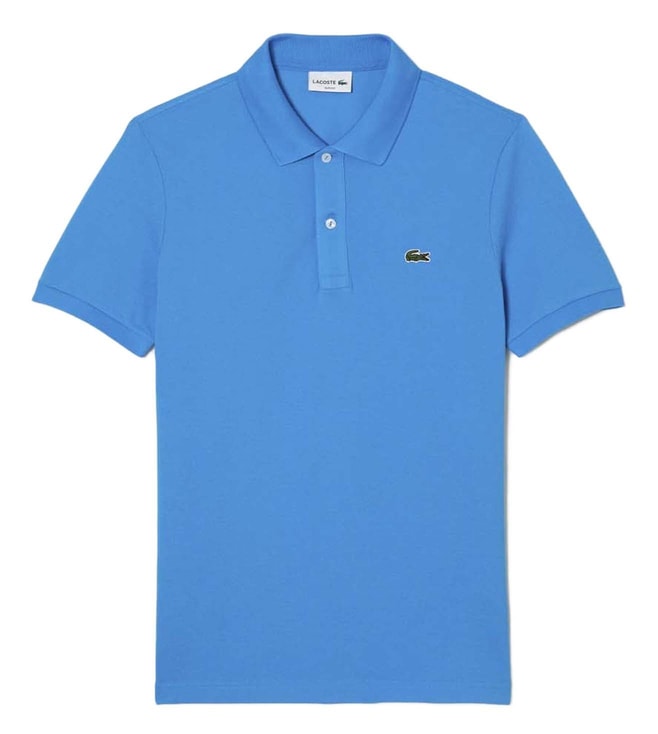 Buy Lacoste Blue Slim Fit Polo T-Shirt for Men Online @ Tata CLiQ Luxury