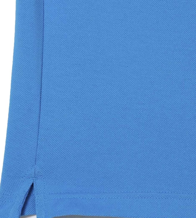 Buy Lacoste Blue Slim Fit Polo T-Shirt for Men Online @ Tata CLiQ Luxury