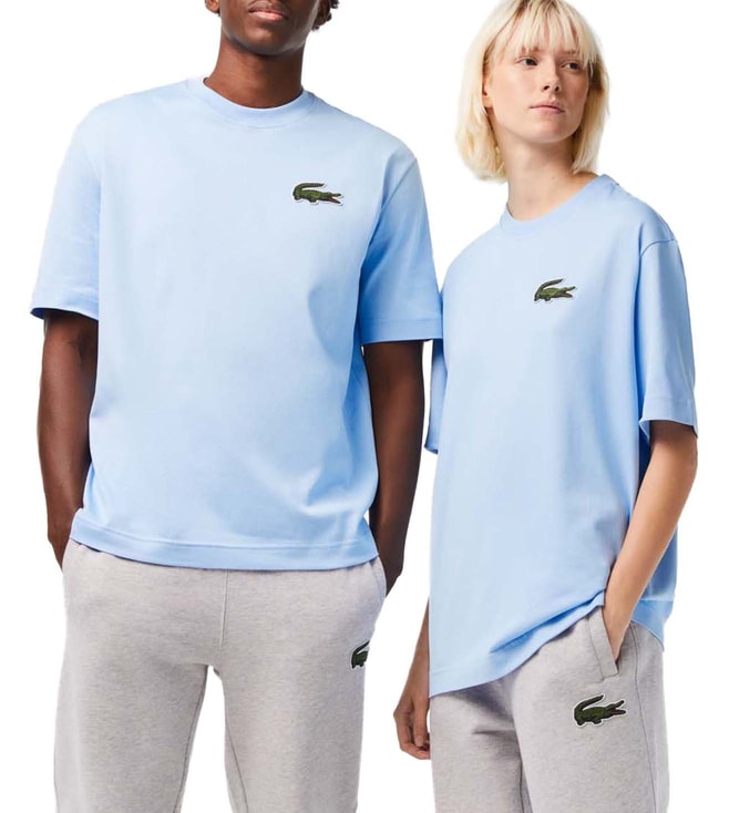 Buy Lacoste Blue Loose Fit T-Shirt For Men Online @ Tata Cliq Luxury