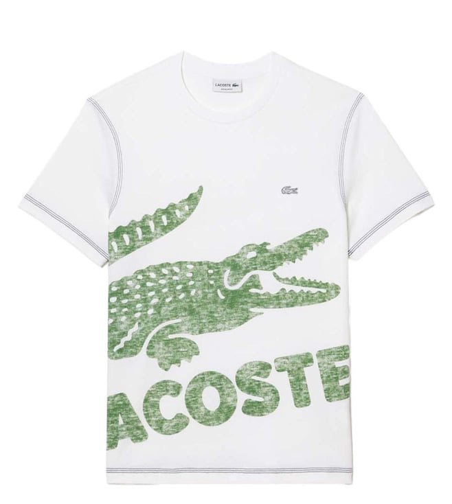 Buy Lacoste White x Jeremyville Design Classic Fit Unisex Polo T-Shirt  Online @ Tata CLiQ Luxury