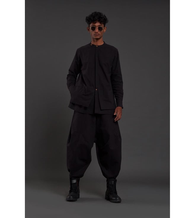 Buy Mati Shirt with Baggy Pants Set, Black Color Men