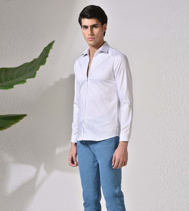 Buy Abkasa White Ranger Shirt for Men Online @ Tata CLiQ Luxury