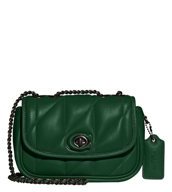 Buy Coach Dark Pine Madison 18 Pillow Quilted Shoulder Bag for Women Online  @ Tata CLiQ Luxury