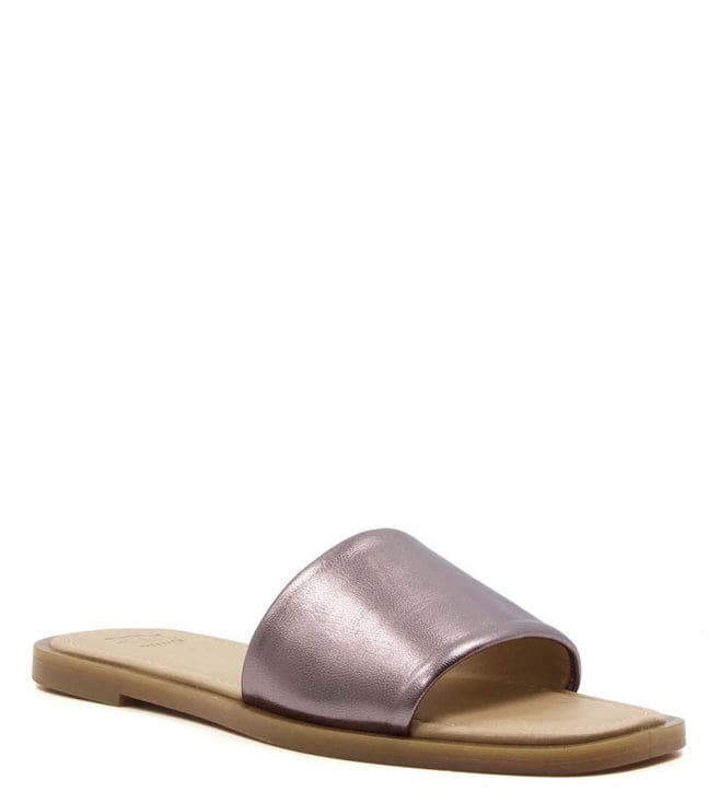 officieel Bestrooi Afdaling Buy Dune London LARISSA Pewter Slide Sandals for Women Online @ Tata CLiQ  Luxury