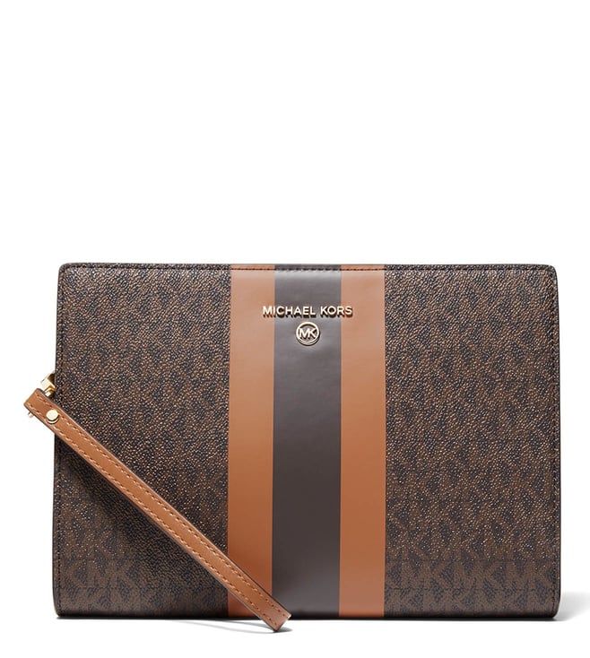 Buy MICHAEL Michael Kors Logo Striped Zip Medium Travel Pouch for Women  Online @ Tata CLiQ Luxury