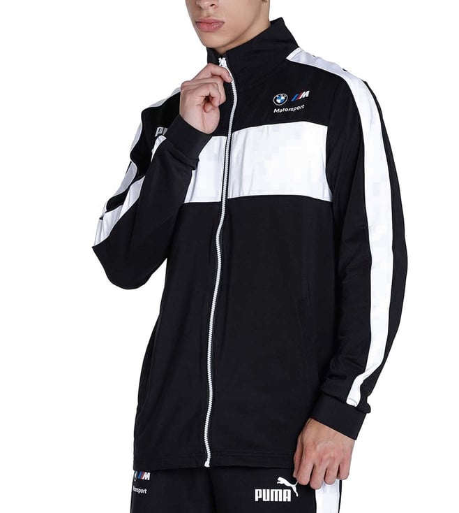 Buy Puma Black Colour-Block Slim Fit Sports Jacket for Men Online @ Tata  CLiQ Luxury