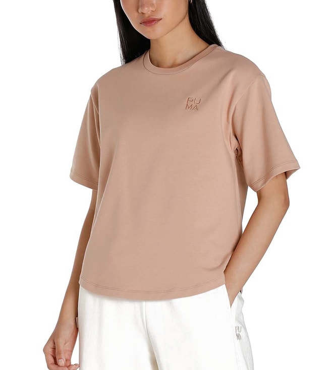 Buy Puma Peach Relaxed Fit T-Shirt for Women Online @ Tata CLiQ Luxury