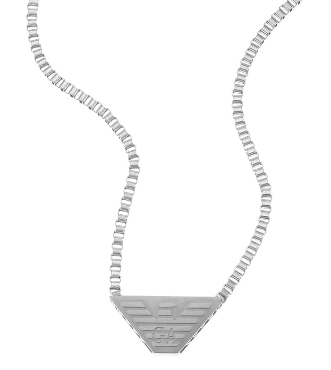 Emporio Armani Mens Stainless Steel Logo Pendant Necklace EGS2904040 |  Goldsmiths