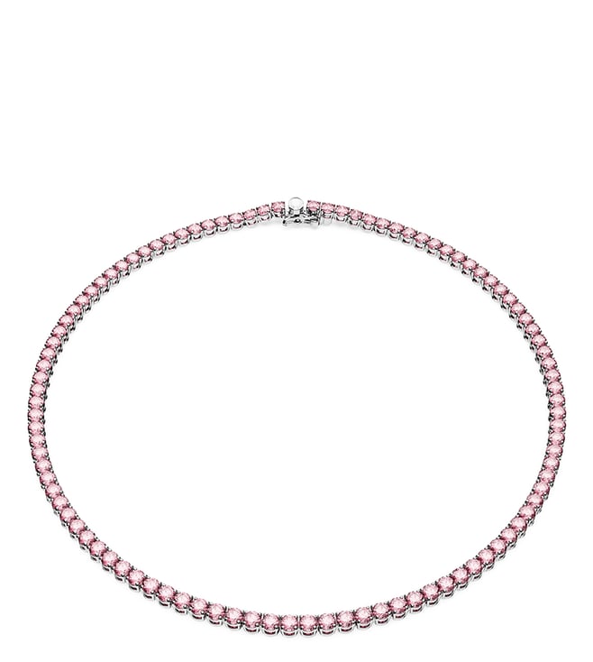Pink Tennis Necklace - Layers of Jewelry