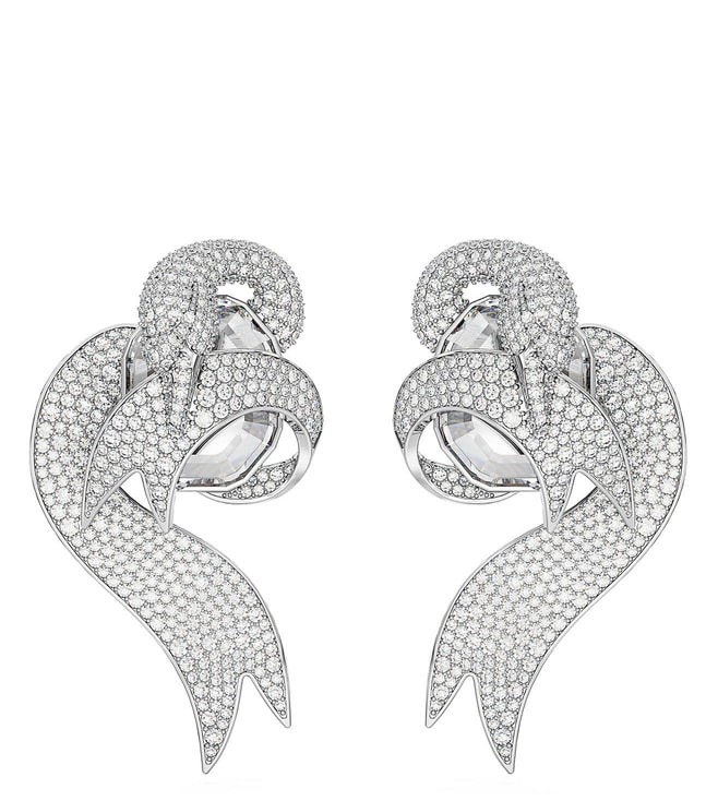 Fashion 18k gold diamond clip earrings jewelryCableTrace