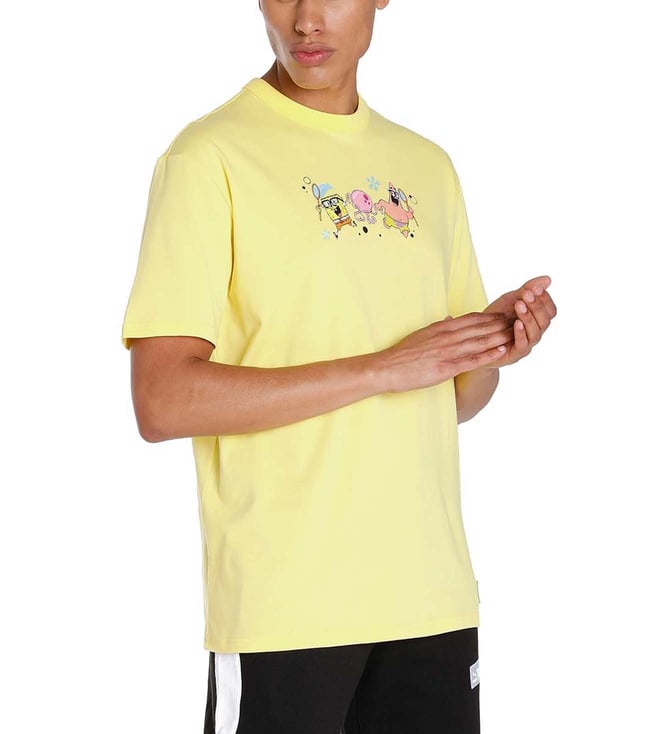 Producción carga Deslumbrante Puma X SPONGEBOB Yellow Printed Relaxed Fit T-Shirt