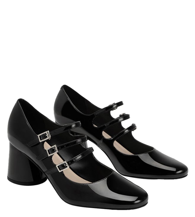 Authentic Christian Louboutin Black Leather Mary Jane Stiletto Heels Size  40 | eBay
